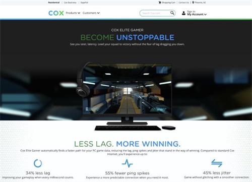 Cox Internet现在收取15美元的额外费用 可以更快地访问在线游戏服务器