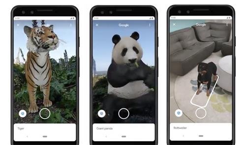 Google将增强现实动物放入其搜索应用中