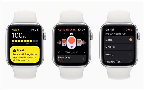Apple Watch可以帮助您保存听力并跟踪您的月经周期