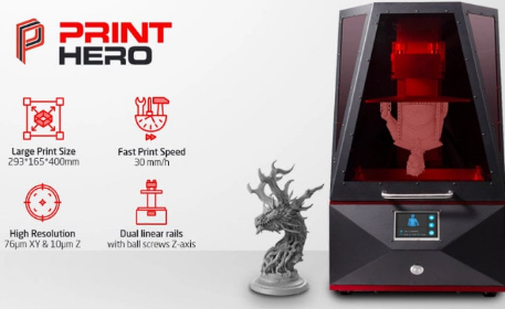 PrintHero大型4KSLA3D打印机起价为999美元的Kickstarter