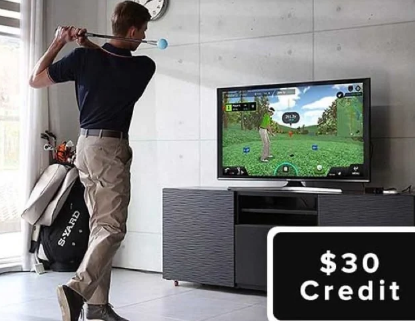 PhiGolf移动和家用智能高尔夫模拟器带摇杆