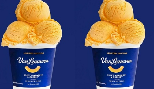Kraft和VanLeeuwen推出通心粉和奶酪味冰淇淋