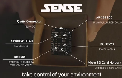 SENSE是一款适用于制造商和教育工作者的小型多功能传感器板