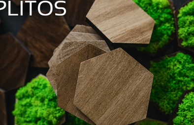 Plitos马赛克墙砖可让您添加混凝土 木材和天然苔藓