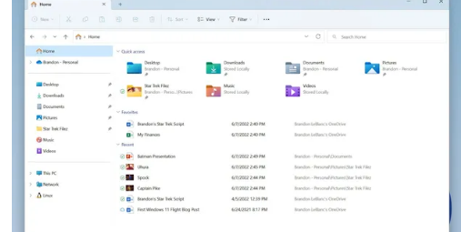 Windows11在文件资源管理器中推出带有选项卡的测试版本