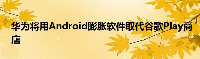 华为将用Android膨胀软件取代谷歌Play商店