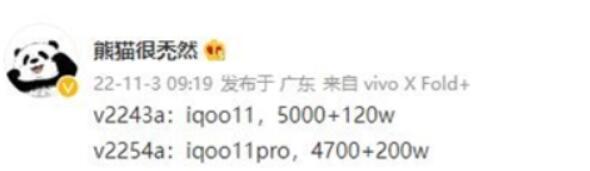 iQOO 11与11 Pro电池详细信息泄露