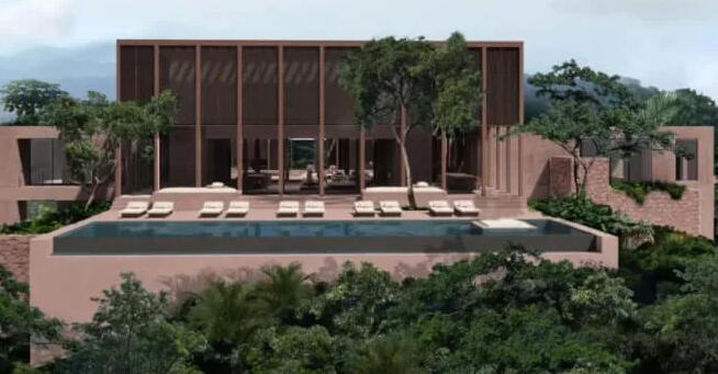 位于墨西哥里维埃拉纳亚里特的海角上的庄园将奢华推向了更高的层次