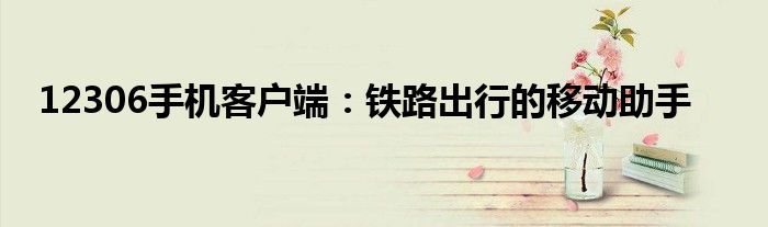 12306手机客户端：铁路出行的移动助手