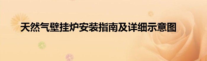 天然气壁挂炉安装指南及详细示意图