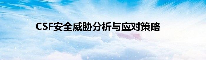 CSF安全威胁分析与应对策略