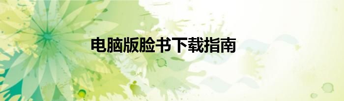 电脑版脸书下载指南
