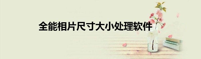 全能相片尺寸大小处理软件