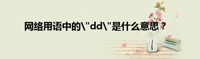 网络用语中的