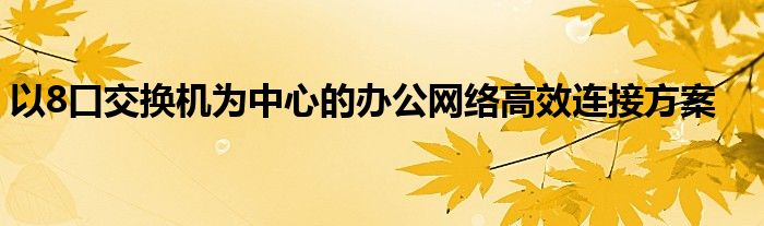 以8口交换机为中心的办公网络高效连接方案