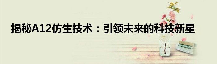 揭秘A12仿生技术：引领未来的科技新星