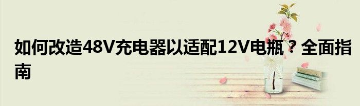 如何改造48V充电器以适配12V电瓶？全面指南