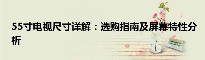 55寸电视尺寸详解：选购指南及屏幕特性分析