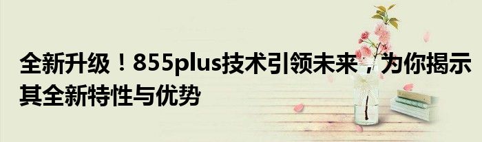 全新升级！855plus技术引领未来，为你揭示其全新特性与优势