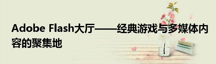 Adobe Flash大厅——经典游戏与多媒体内容的聚集地
