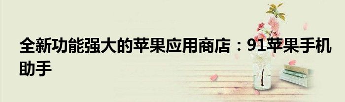 全新功能强大的苹果应用商店：91苹果手机助手