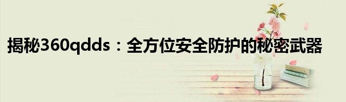 揭秘360qdds：全方位安全防护的秘密武器