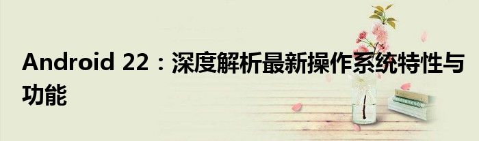 Android 22：深度解析最新操作系统特性与功能