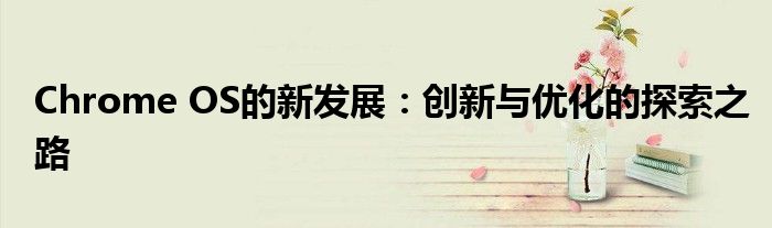 Chrome OS的新发展：创新与优化的探索之路