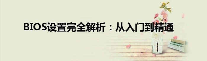 BIOS设置完全解析：从入门到精通