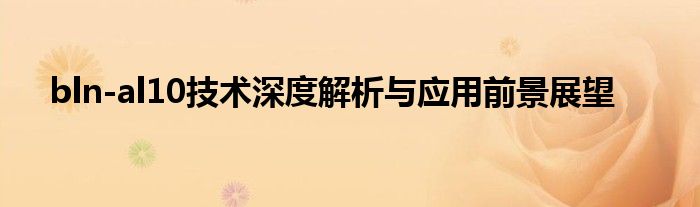 bln-al10技术深度解析与应用前景展望