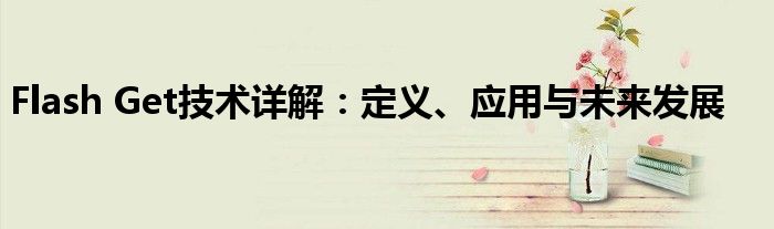 Flash Get技术详解：定义、应用与未来发展