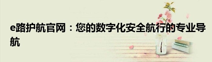 e路护航官网：您的数字化安全航行的专业导航