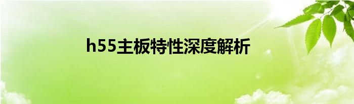 h55主板特性深度解析
