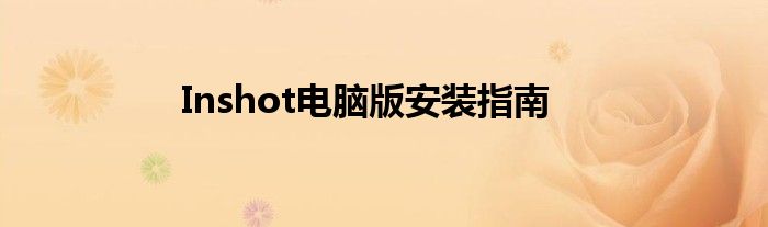 Inshot电脑版安装指南