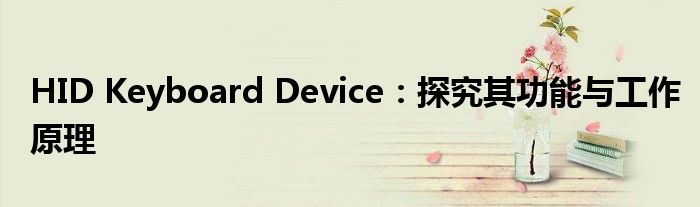 HID Keyboard Device：探究其功能与工作原理