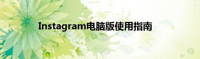 Instagram电脑版使用指南
