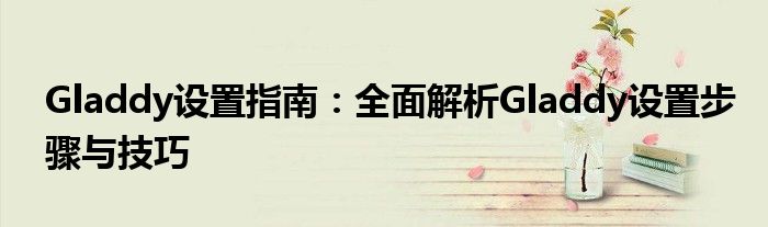 Gladdy设置指南：全面解析Gladdy设置步骤与技巧