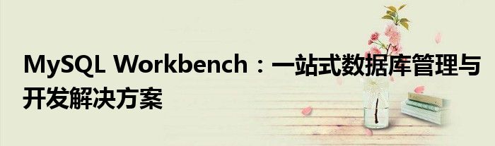 MySQL Workbench：一站式数据库管理与开发解决方案