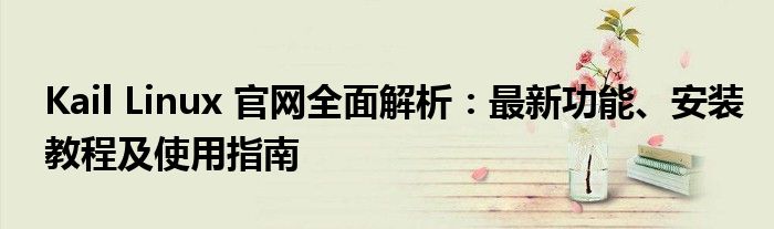 Kail Linux 官网全面解析：最新功能、安装教程及使用指南