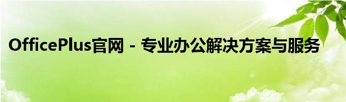 OfficePlus官网 - 专业办公解决方案与服务
