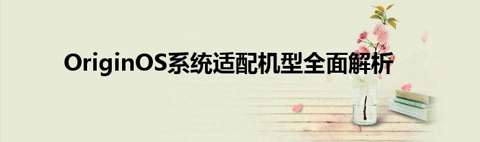 OriginOS系统适配机型全面解析