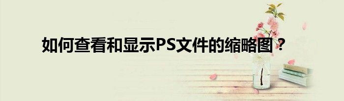如何查看和显示PS文件的缩略图？