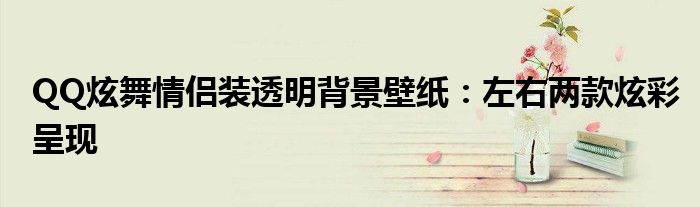 QQ炫舞情侣装透明背景壁纸：左右两款炫彩呈现