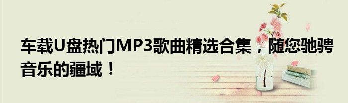 车载U盘热门MP3歌曲精选合集，随您驰骋音乐的疆域！