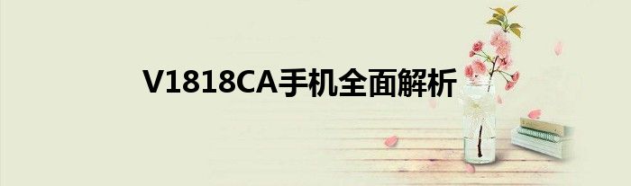 V1818CA手机全面解析