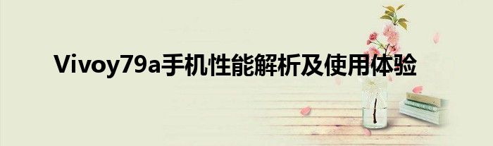 Vivoy79a手机性能解析及使用体验