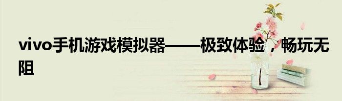 vivo手机游戏模拟器——极致体验，畅玩无阻