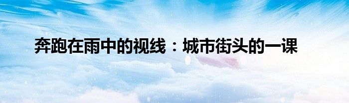 奔跑在雨中的视线：城市街头的一课