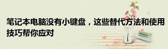笔记本电脑没有小键盘，这些替代方法和使用技巧帮你应对