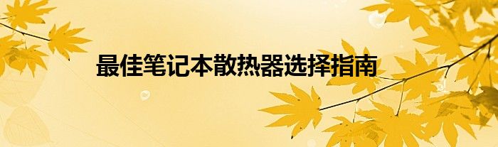 最佳笔记本散热器选择指南